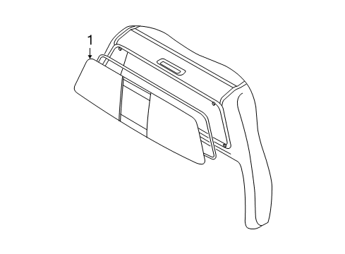 2020 Nissan Frontier Front Door Glass & Hardware Diagram 1