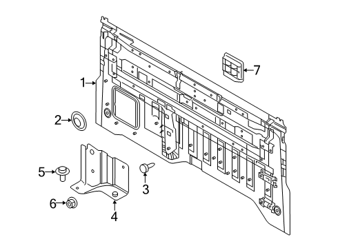 2021 Nissan Titan Back Panel Diagram 2