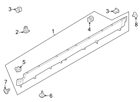 2023 Nissan ARIYA Exterior Trim - Pillars Diagram