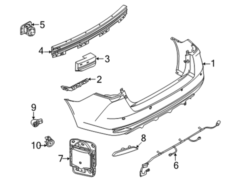 Sensor Assembly-Side Obstacle Warning, LH Diagram for 284K1-5EA1A