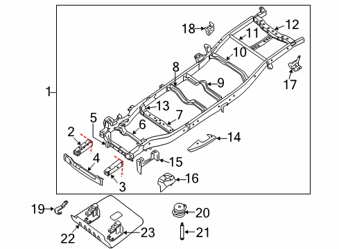 GUSSETT Cross Member 4TH Diagram for 51045-7S005