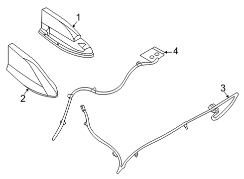 2024 Nissan Frontier Antenna & Radio Diagram