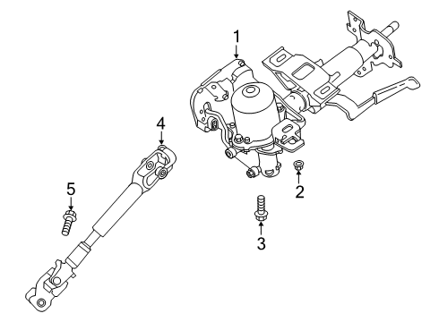 2021 Nissan Leaf Steering Column & Wheel, Steering Gear & Linkage Diagram 2