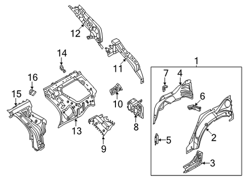 2023 Nissan Pathfinder Inner Structure - Quarter Panel Diagram