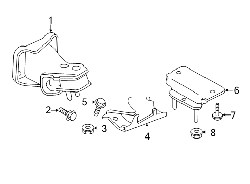 2020 Nissan Armada Engine & Trans Mounting Diagram