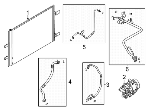 2021 Nissan Rogue A/C Condenser, Compressor & Lines Diagram 2