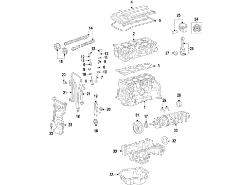 2021 Nissan NV Engine Parts, Mounts, Cylinder Head & Valves, Camshaft & Timing, Variable Valve Timing, Oil Cooler, Oil Pan, Oil Pump, Crankshaft & Bearings, Pistons, Rings & Bearings Diagram 2