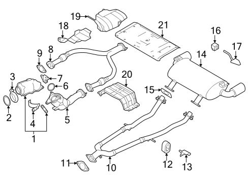 2023 Nissan Z GASKET CONVERTER Diagram for 14445-5CB0A