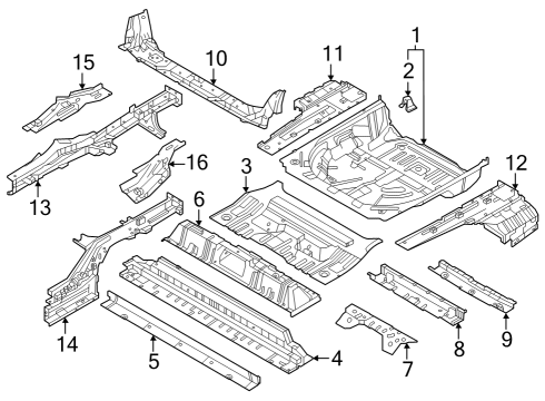 2023 Nissan ARIYA Rear Floor & Rails Diagram 2