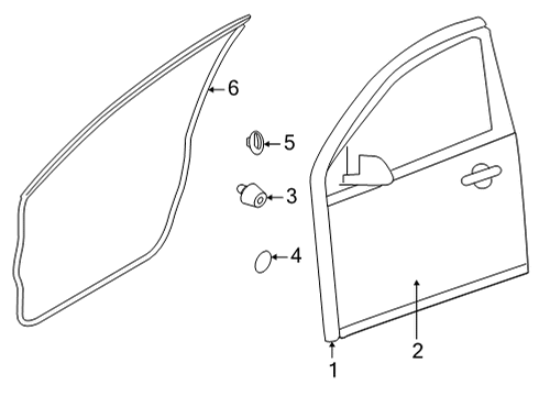 2021 Nissan Versa Door & Components Diagram 1