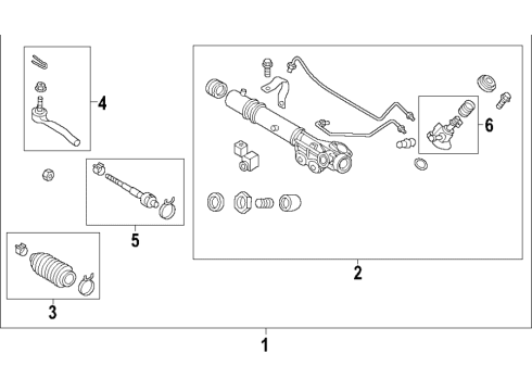 2020 Nissan Armada P/S Pump & Hoses, Steering Gear & Linkage Diagram 1