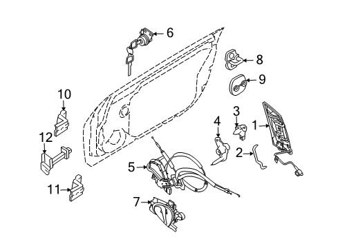 2020 Nissan 370Z Door Diagram 4