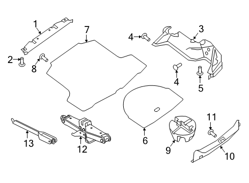 2020 Nissan Maxima Interior Trim - Rear Body Diagram 2