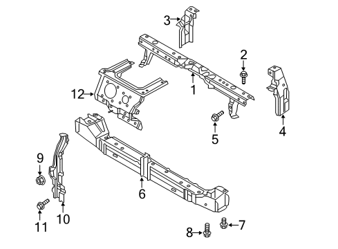 Support - Radiator Core, Upper Diagram for F2511-5SPMH