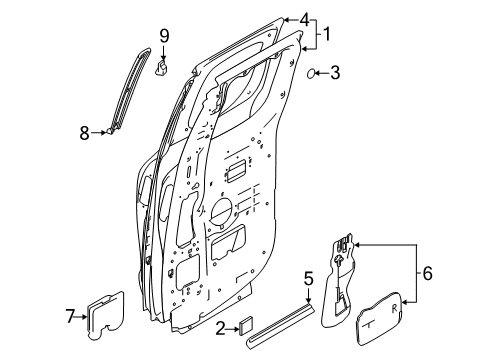 2021 Nissan Titan Door & Components Diagram 3