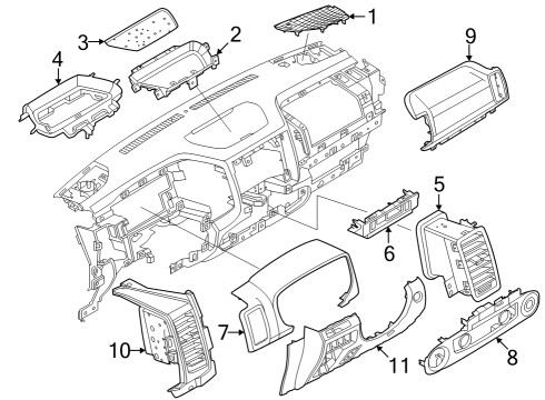 2024 Nissan Frontier Ventilator Assy-Side,LH Diagram for 68761-9BU0B