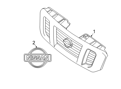 2020 Nissan NV Grille & Components Diagram