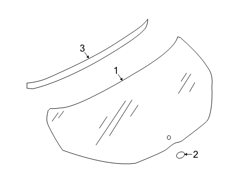 2021 Nissan Kicks Glass - Lift Gate Diagram