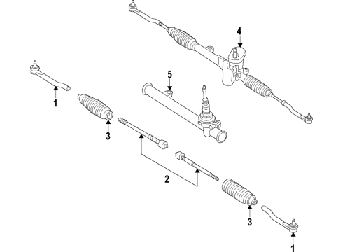 2021 Nissan Kicks Steering Column & Wheel, Steering Gear & Linkage Diagram 4