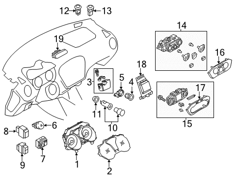 2014 Nissan Juke Switch Assy Position Diagram for 32005-00QAEKT