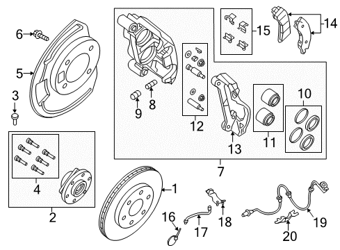 2021 Nissan Titan Front Brakes Diagram 1