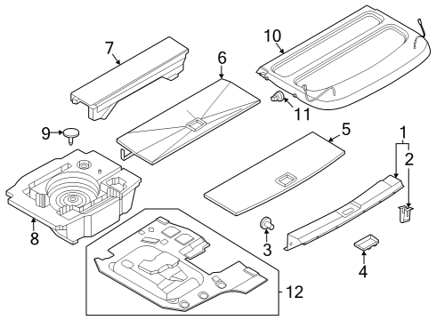 2023 Nissan ARIYA Interior Trim - Rear Body Diagram 1