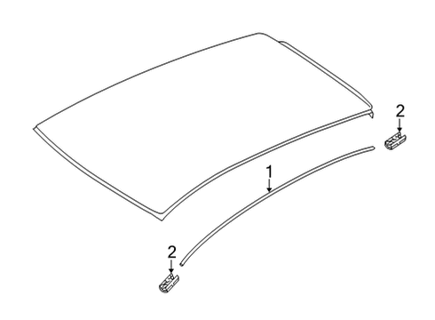 2021 Nissan Versa Exterior Trim - Roof Diagram