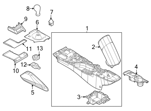 2023 Nissan Z MAT-CONSOLE Diagram for 96972-6GP0A