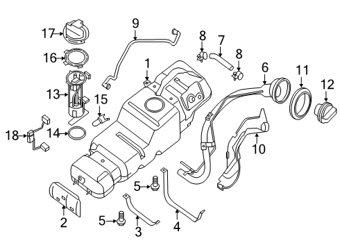 2021 Nissan NV 3500 Fuel System Components Diagram