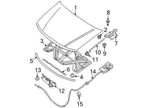 INSULATOR Hood Diagram for 65840-9BT0A