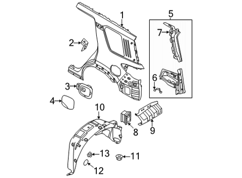 2023 Nissan Pathfinder FNDR Rr RH Diagram for 78112-6TA0A