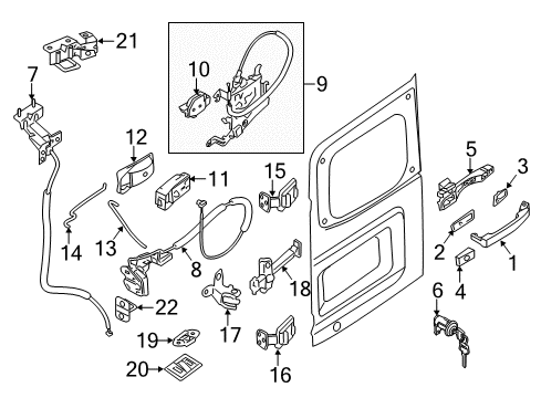 2020 Nissan NV Cargo Door Diagram 2