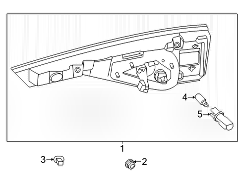 2023 Nissan Pathfinder Backup Lamp Assy-LH Diagram for 26545-6TA0A