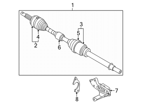 2021 Nissan Sentra Drive Axles - Front Diagram