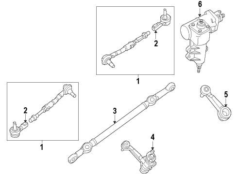 2021 Nissan NV 3500 P/S Pump & Hoses, Steering Gear & Linkage Diagram 1