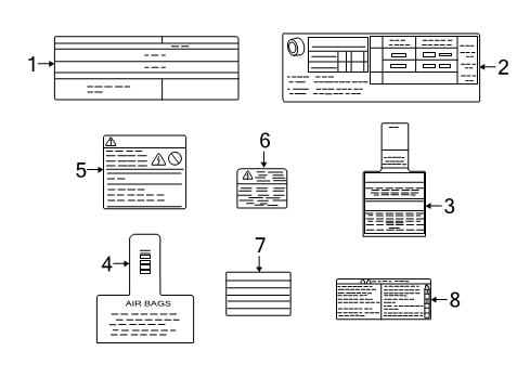 2021 Nissan Leaf Information Labels Diagram