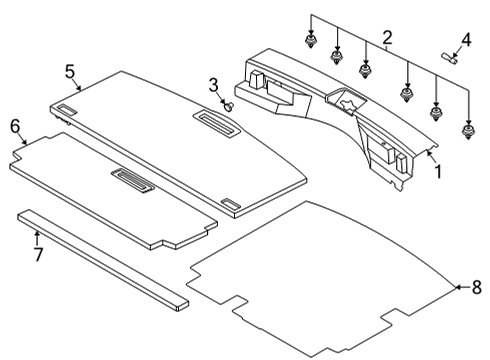 2021 Nissan Rogue Interior Trim - Rear Body Diagram 2