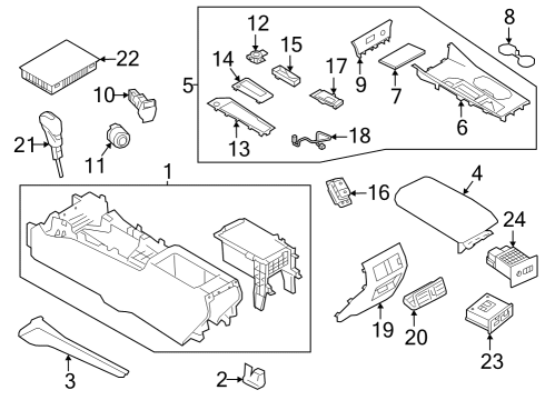 2024 Nissan Altima Center Console Diagram