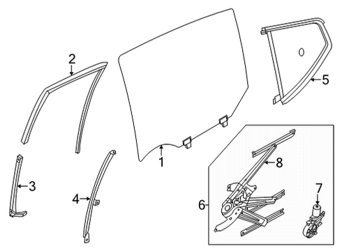 2022 Nissan Versa Rear Door Diagram 1