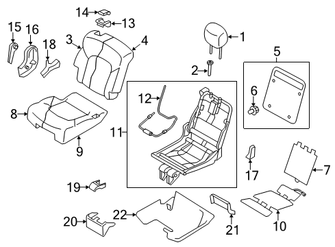 Pad Assy-2ND Seat Cushion,LH Diagram for 88361-6JL2A