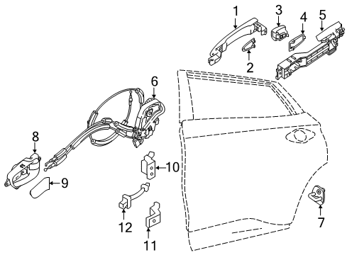 2021 Nissan Murano Front Door Diagram 3