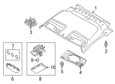 2020 Nissan NV Interior Trim - Roof Diagram