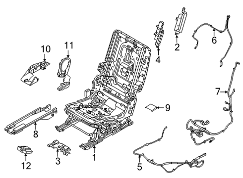 2022 Nissan Pathfinder Second Row Seats Diagram 6