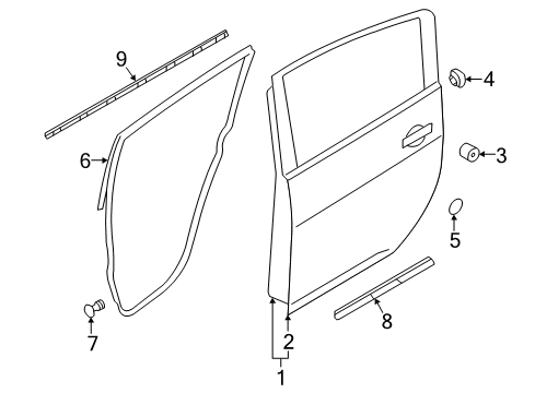 2021 Nissan Leaf Door & Components Diagram 2