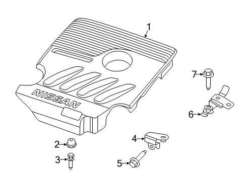 2021 Nissan Altima Engine Appearance Cover Diagram