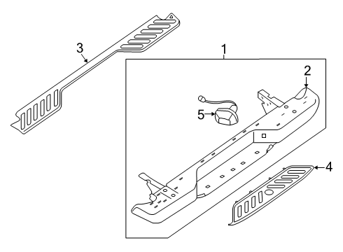 2020 Nissan Frontier Bumper & Components - Rear Diagram