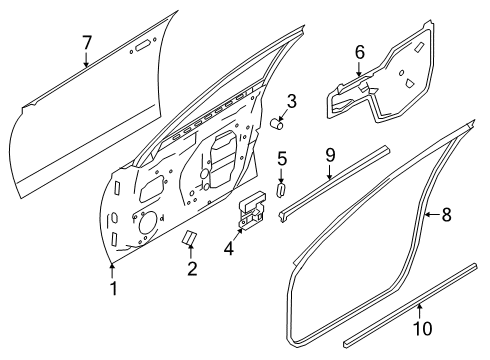 2021 Nissan Altima Door & Components Diagram 1