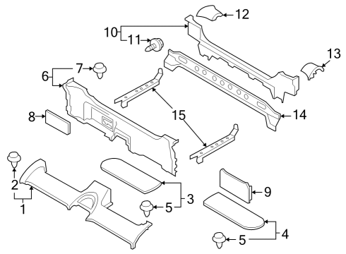 2023 Nissan Z Interior Trim - Quarter Panels Diagram 1