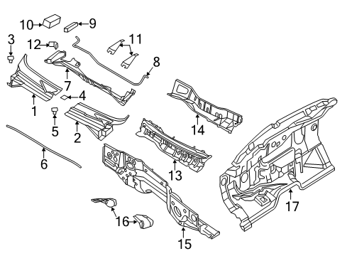 2021 Nissan NV 3500 Cowl Diagram