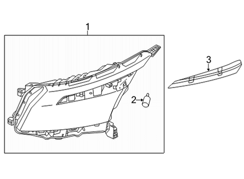 2024 Nissan Pathfinder LAMP ASSY - HEAD, LH Diagram for 26060-6TA9A